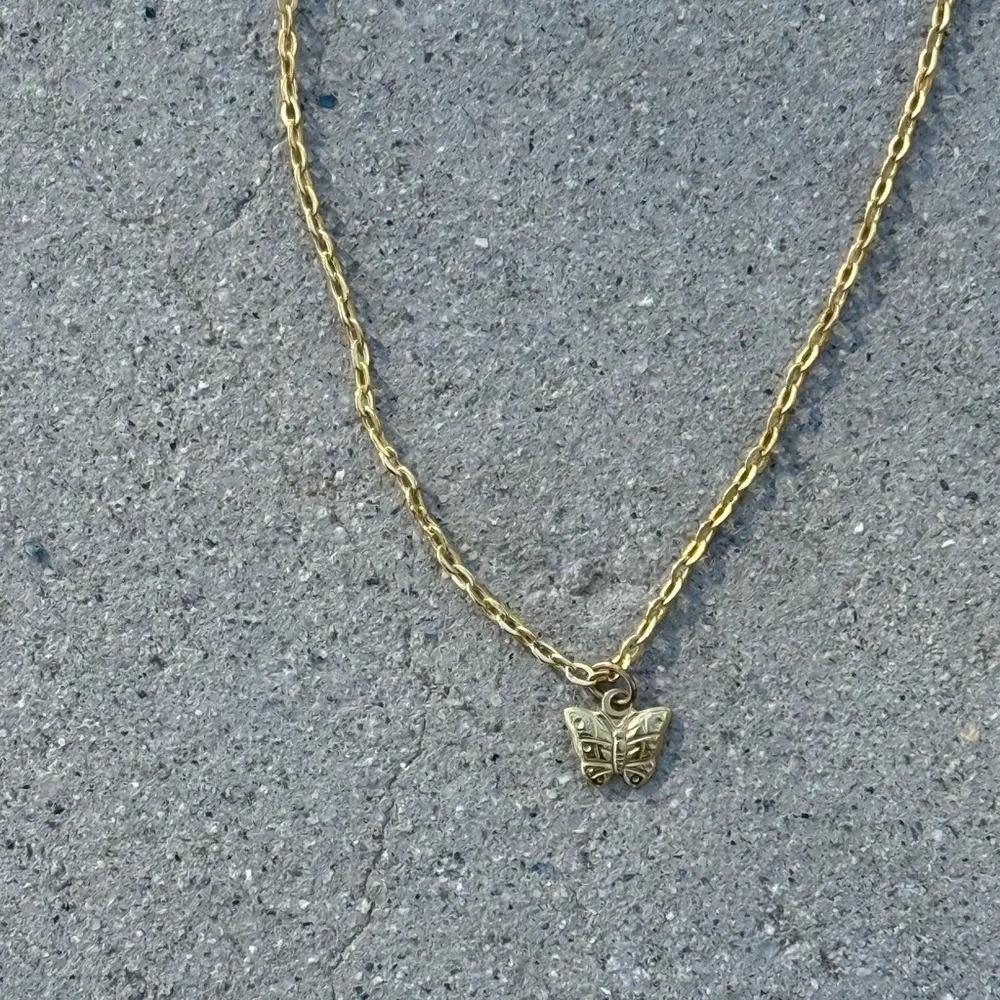 Bundle 3 for 50% off 1970s Gold Tone Anklet with Tiny Butterfly Charm - Teens